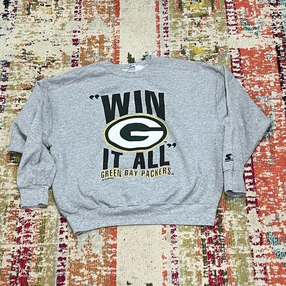 Vintage Green Bay Packers Starter NFL Win it All Super Bowl 1990s Sweatshirt - Picture 1 of 6